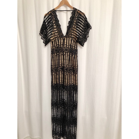 ✖️SOLD✖️Free People Night Whispers Lace Maxi Dress - Picture 6 of 8